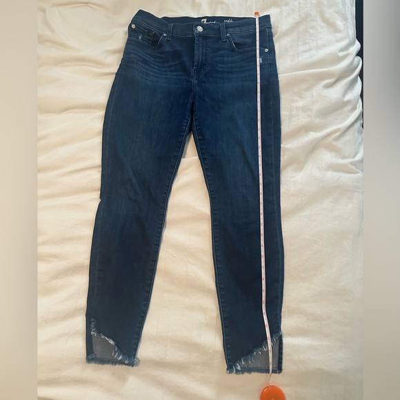 7 For All Mankind Dark Indigo Ankle Jeans - Picture 2 of 5